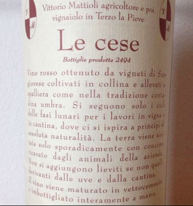 Umbria igt Sangiovese Le Cese - Collecapretta - vinoirshop