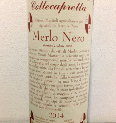 Merlo Nero Umbria igt - Collecapretta - vinoirshop