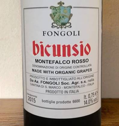 Bicunsio 2019 Montefalco Rosso Docg - Fongoli