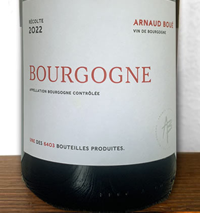 Bourgogne Rouge 2022 - Arnaud Bouè - Vinoir Shop