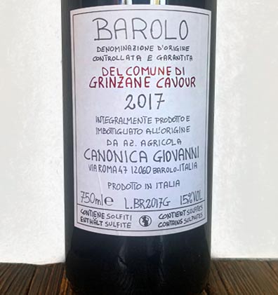 Barolo Grinzane Cavour - Canonica - Vinoir Shop